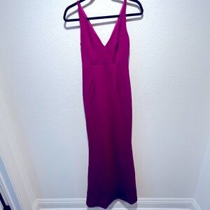 Lulus long pink bridesmaid dress